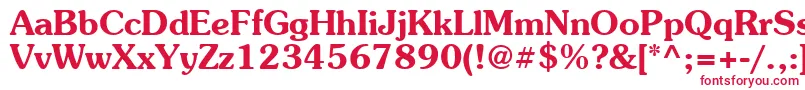 Suevermeer6Demish-Schriftart – Rote Schriften auf weißem Hintergrund