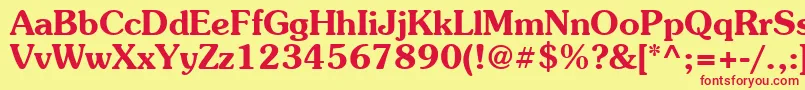 Suevermeer6Demish Font – Red Fonts on Yellow Background