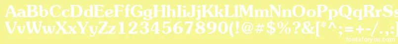 Suevermeer6Demish Font – White Fonts on Yellow Background