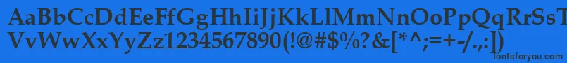 BookAntiquaРџРѕР»СѓР¶РёСЂРЅС‹Р№ Font – Black Fonts on Blue Background