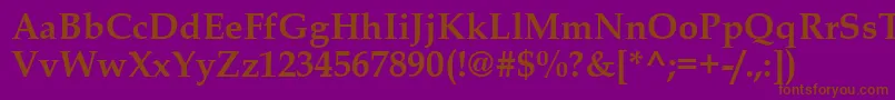 BookAntiquaРџРѕР»СѓР¶РёСЂРЅС‹Р№ Font – Brown Fonts on Purple Background