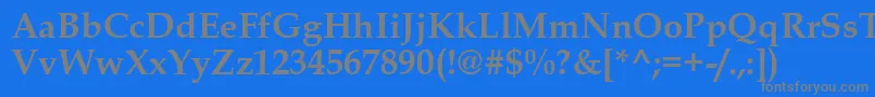 BookAntiquaРџРѕР»СѓР¶РёСЂРЅС‹Р№ Font – Gray Fonts on Blue Background