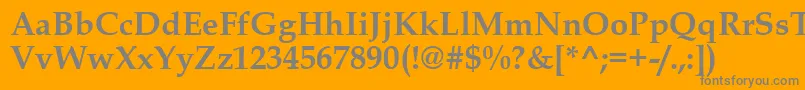 BookAntiquaРџРѕР»СѓР¶РёСЂРЅС‹Р№ Font – Gray Fonts on Orange Background