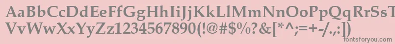 BookAntiquaРџРѕР»СѓР¶РёСЂРЅС‹Р№ Font – Gray Fonts on Pink Background
