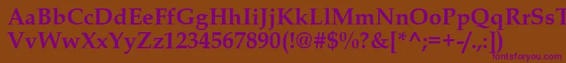 Шрифт BookAntiquaРџРѕР»СѓР¶РёСЂРЅС‹Р№ – фиолетовые шрифты на коричневом фоне