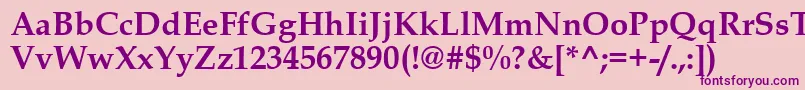BookAntiquaРџРѕР»СѓР¶РёСЂРЅС‹Р№ Font – Purple Fonts on Pink Background