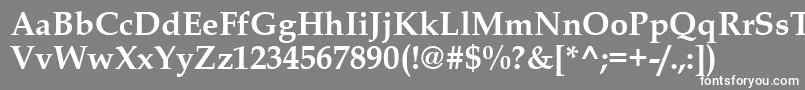 BookAntiquaРџРѕР»СѓР¶РёСЂРЅС‹Р№ Font – White Fonts on Gray Background
