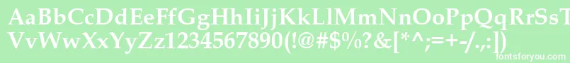 BookAntiquaРџРѕР»СѓР¶РёСЂРЅС‹Р№ Font – White Fonts on Green Background