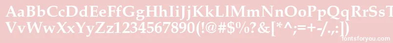 BookAntiquaРџРѕР»СѓР¶РёСЂРЅС‹Р№ Font – White Fonts on Pink Background