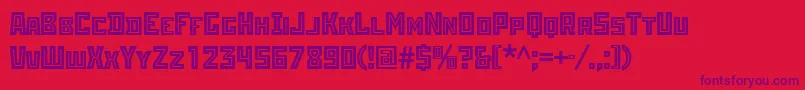 Rodchenkoinlinectt Font – Purple Fonts on Red Background