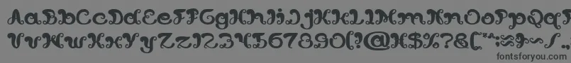 Шрифт BungaMelatiPutihBold – чёрные шрифты на сером фоне