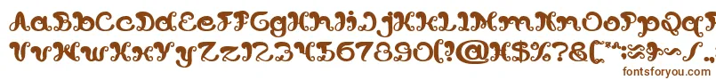 Шрифт BungaMelatiPutihBold – коричневые шрифты на белом фоне