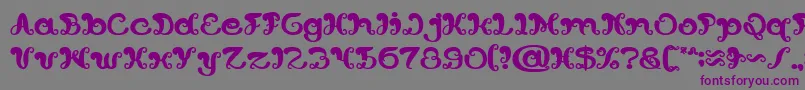 BungaMelatiPutihBold Font – Purple Fonts on Gray Background