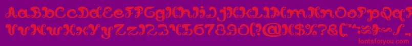 BungaMelatiPutihBold Font – Red Fonts on Purple Background