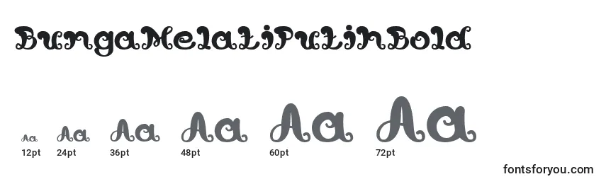 Größen der Schriftart BungaMelatiPutihBold