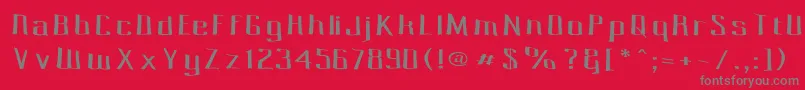 PecotSpacewarp Font – Gray Fonts on Red Background