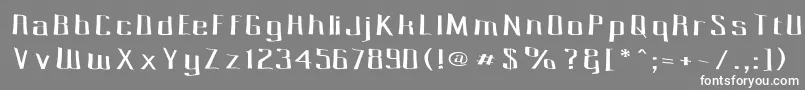 フォントPecotSpacewarp – 灰色の背景に白い文字