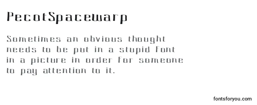 PecotSpacewarp Font