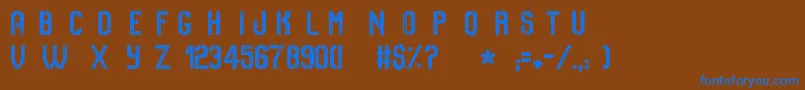 NoSafetyZone Font – Blue Fonts on Brown Background