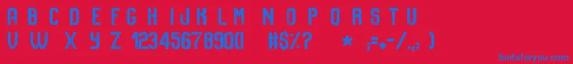 NoSafetyZone Font – Blue Fonts on Red Background