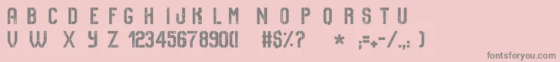 NoSafetyZone Font – Gray Fonts on Pink Background