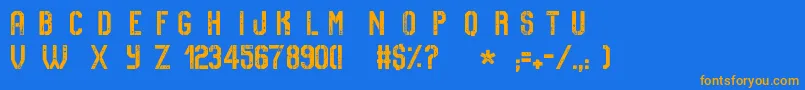 fuente NoSafetyZone – Fuentes Naranjas Sobre Fondo Azul