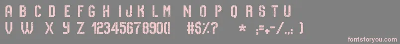 NoSafetyZone Font – Pink Fonts on Gray Background