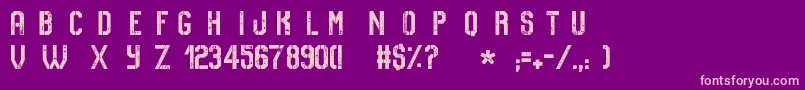 NoSafetyZone Font – Pink Fonts on Purple Background