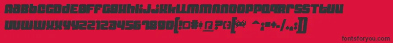 DynomiteSpark Font – Black Fonts on Red Background