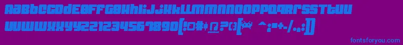 DynomiteSpark Font – Blue Fonts on Purple Background