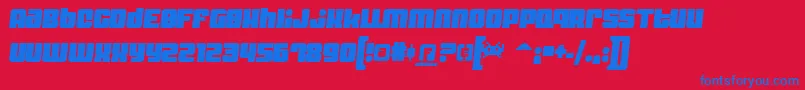 DynomiteSpark Font – Blue Fonts on Red Background