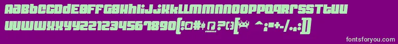 DynomiteSpark Font – Green Fonts on Purple Background