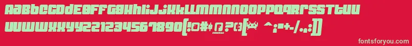 DynomiteSpark Font – Green Fonts on Red Background