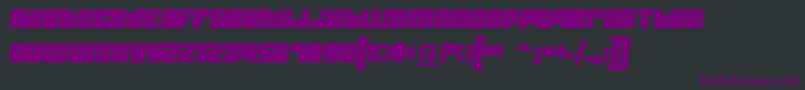 フォントDynomiteSpark – 黒い背景に紫のフォント
