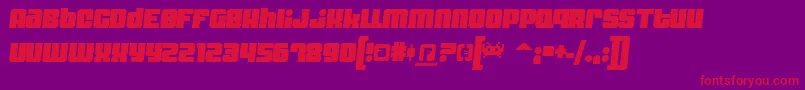 DynomiteSpark Font – Red Fonts on Purple Background