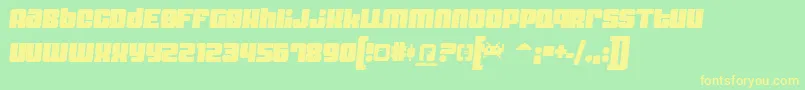 DynomiteSpark Font – Yellow Fonts on Green Background