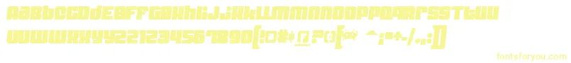 DynomiteSpark Font – Yellow Fonts on White Background