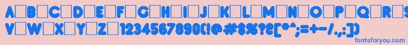 Inset8 Font – Blue Fonts on Pink Background