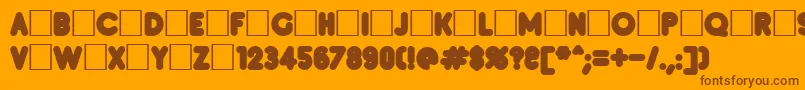 Inset8 Font – Brown Fonts on Orange Background