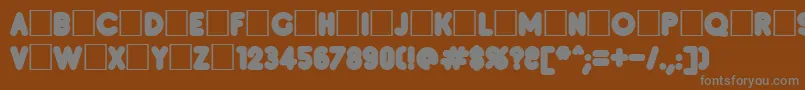 フォントInset8 – 茶色の背景に灰色の文字