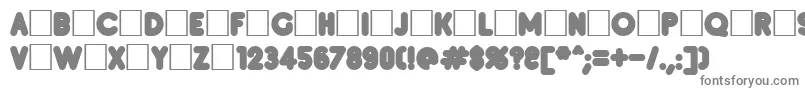 フォントInset8 – 白い背景に灰色の文字