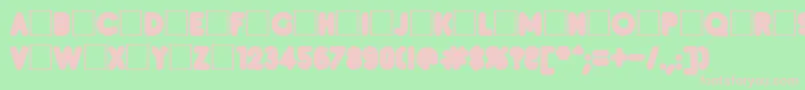 Inset8 Font – Pink Fonts on Green Background