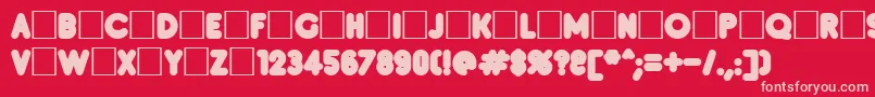 Czcionka Inset8 – różowe czcionki na czerwonym tle