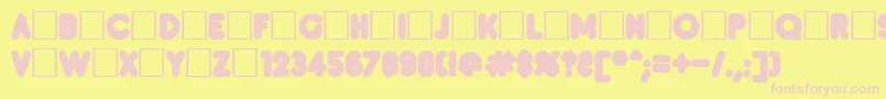 Inset8 Font – Pink Fonts on Yellow Background