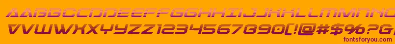 Шрифт Damerongradital – фиолетовые шрифты на оранжевом фоне