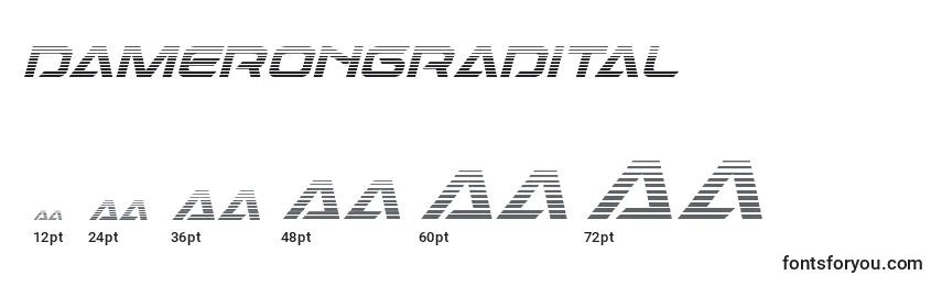 Damerongradital Font Sizes