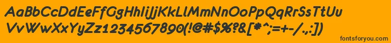 EurofurenceBolditalic Font – Black Fonts on Orange Background