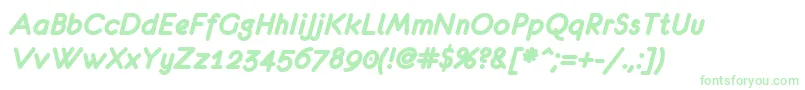 EurofurenceBolditalic-Schriftart – Grüne Schriften