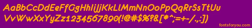 EurofurenceBolditalic Font – Orange Fonts on Purple Background