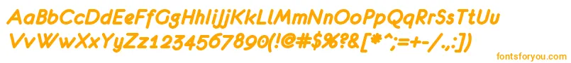 EurofurenceBolditalic Font – Orange Fonts on White Background